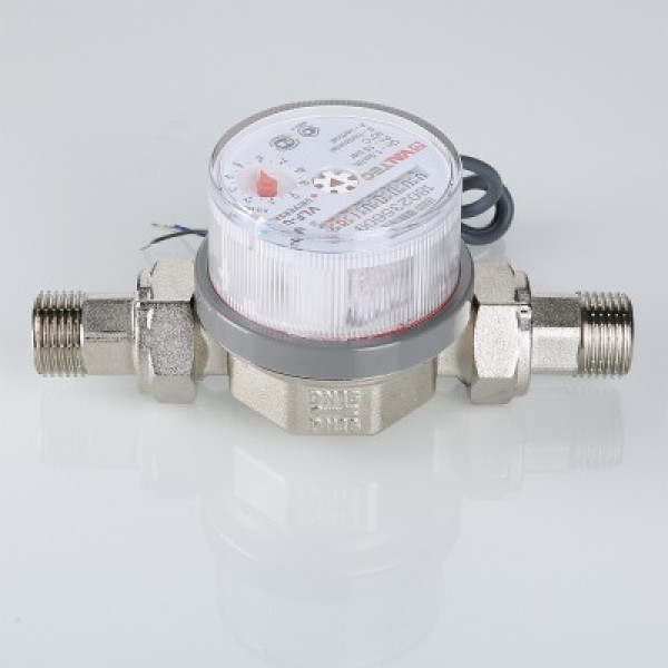 Счетчик для воды универсальный с импульсным выходом Valtec 1/2" (80 мм., со сгонами) VLF-15U-I