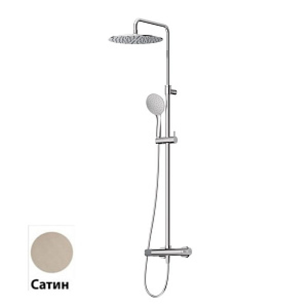 Душевая система Cezares leaf с ручным душем, верхний душем 250 мм, satinox (LEAF-CDA-25-L-ST) Душевая система Cezares leaf с ручным душем, верхний душем 250 мм, satinox (LEAF-CDA-25-L-ST)