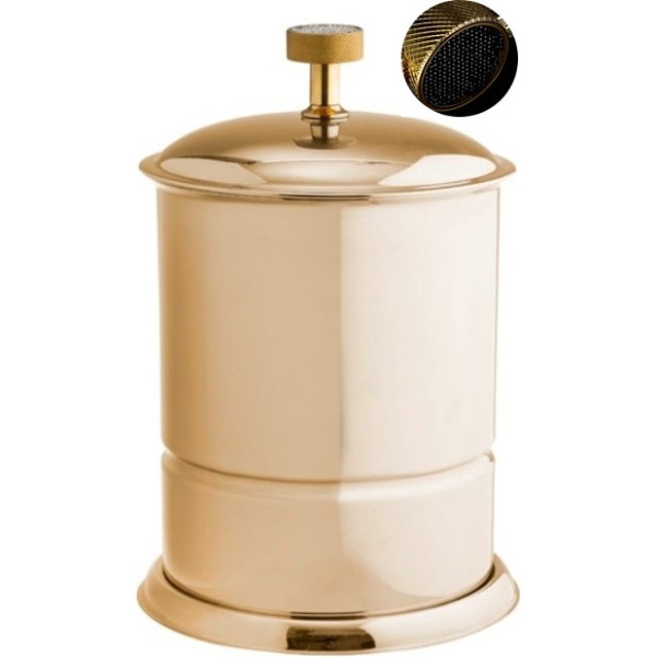 Ведро для мусора Boheme Royal Cristal 21x21x29 золото (10927-G-B)