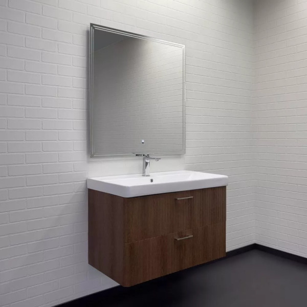 Тумба подвесная с раковиной Comforty Ангара 900x475x590 дуб темно-коричневый (00-00021037)