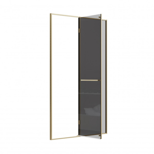 Душевая дверь Roca Apex 140x200  R стекло тонированное, профиль золото матовое (Z.RU93.0.779.0)