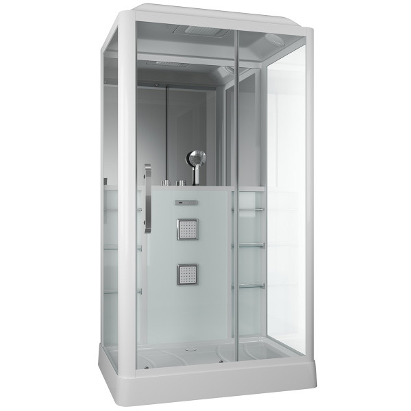 Душевая кабина с гидромассажем Grossman 120x90 стекло прозрачное, профиль белый (GR-127 R) Душевая кабина с гидромассажем Grossman 120x90 стекло прозрачное, профиль белый (GR-127 R)