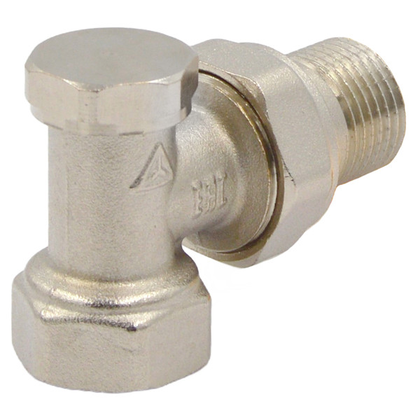 Клапан настроечный угловой 1/2" Okseler (никель) (oks00384) Клапан настроечный угловой 1/2" Okseler (никель) (oks00384)