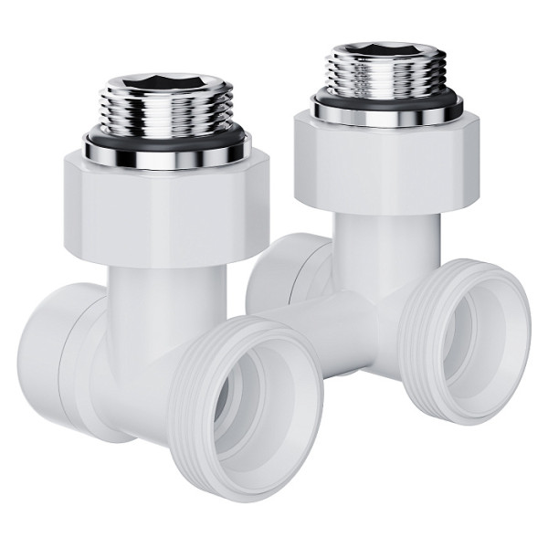 Фитинг двойной угловой со встроенным шаровым краном Royal Thermo Design угловой 1/2"х3/4"EK (белый) (RANDU11234WH) Фитинг двойной угловой со встроенным шаровым краном Royal Thermo Design угловой 1/2"х3/4"EK (белый) (RANDU11234WH)