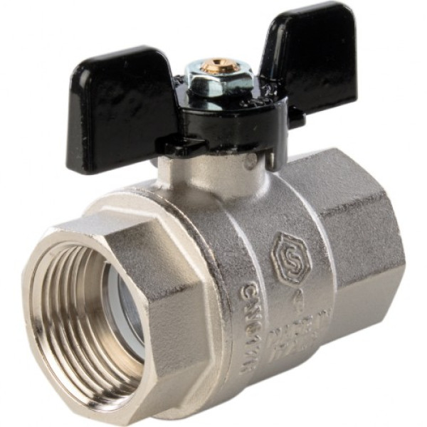 Кран 1" ВВ шаровый Stout (черная бабочка, полнопроходной) SVB-0002-000025 Кран 1" ВВ шаровый Stout (черная бабочка, полнопроходной) SVB-0002-000025