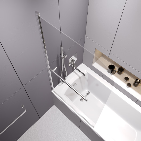 Душевые шторки для ванн RGW Screens 80x140 стекло прозрачное, профиль хром (411111408-11)