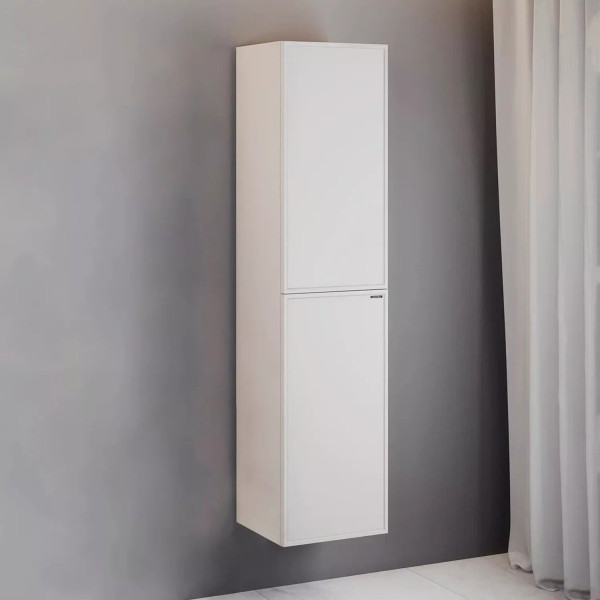 Пенал подвесной Comforty Мадрид 400x400x1600 серый шёлк (00-00017855)