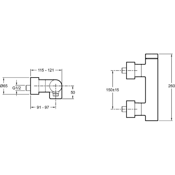 Смеситель для душа Jacob Delafon Composed хром (E73091-TT)