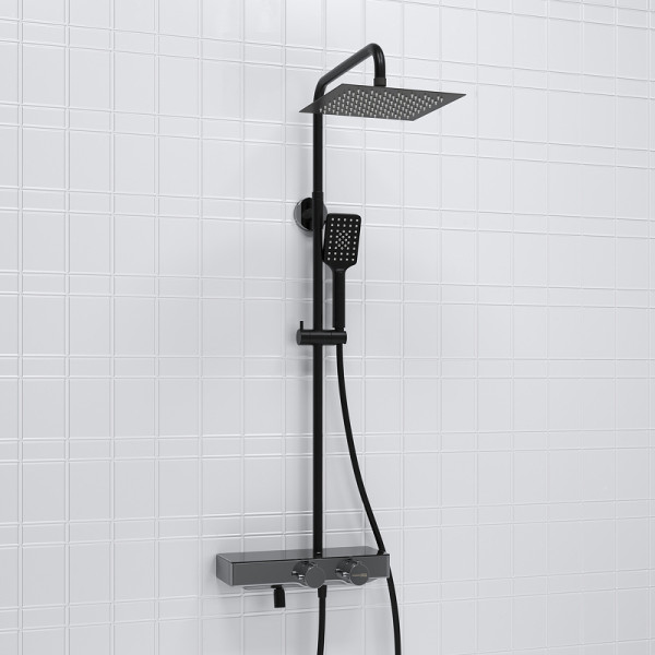 Душевая система WasserKRAFT черная (A114.255.130.CB Thermo)