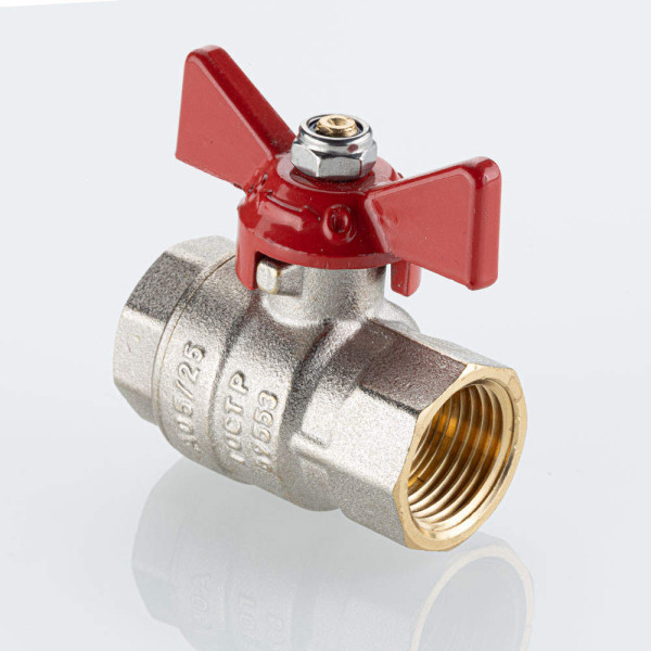 Кран 1/2" ВВ шаровый Valtec Base-ГОСТ (красная бабочка) VT.217S.N.04 Кран 1/2" ВВ шаровый Valtec Base-ГОСТ (красная бабочка) VT.217S.N.04