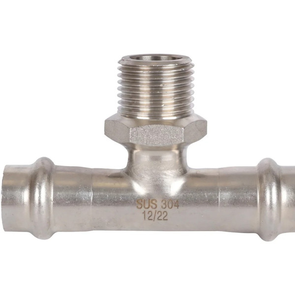 Тройник переходной 15х1/2"Нх15 Rommer из нержавеющей стали (пресс) (RSS-0016-001512) Тройник переходной 15х1/2"Нх15 Rommer из нержавеющей стали (пресс) (RSS-0016-001512)