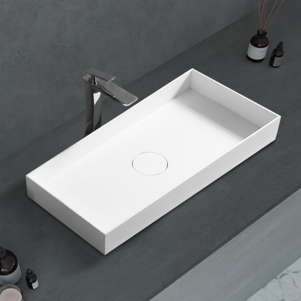 Раковина накладная Abber Stein 800x380 белый матовый (AS2622) Раковина накладная Abber Stein 800x380 белый матовый (AS2622)