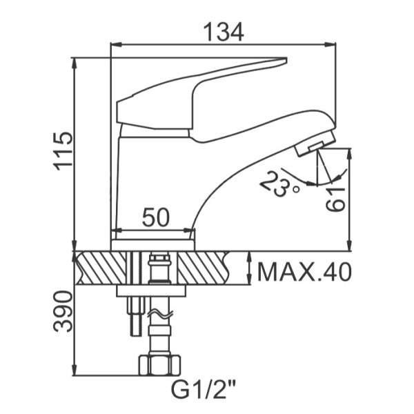 Смеситель для раковины Ledeme хром (L1037) Смеситель для раковины Ledeme хром (L1037)