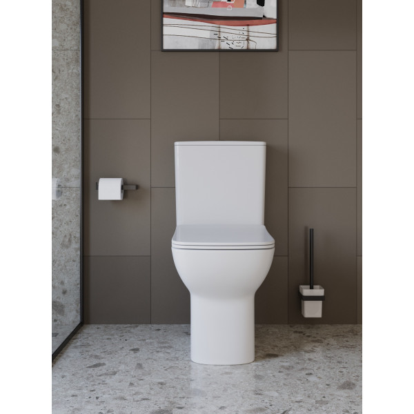 Унитаз-компакт со смывом BelBagno Романо Торнадо с сиденьем soft close P-trap белый (BB2803CP/T-TOR/SC) Унитаз-компакт со смывом BelBagno Романо Торнадо с сиденьем soft close P-trap белый (BB2803CP/T-TOR/SC)
