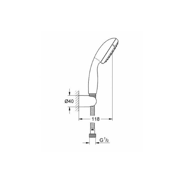 Душевой гарнитур Grohe New Tempesta (хром) Душевой гарнитур Grohe New Tempesta (хром)