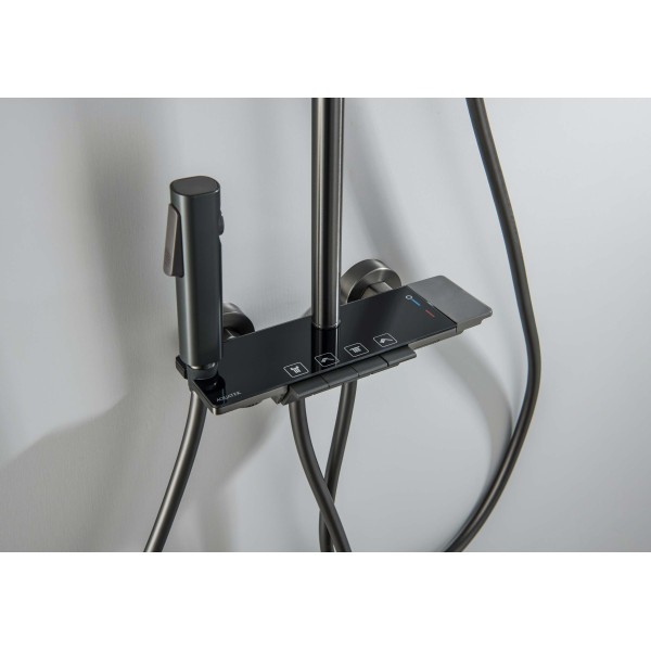 Душевая система Aquatek Поларис оружейная сталь (AQ3040BGM)