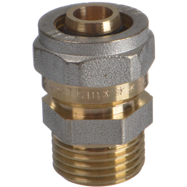 Соединение прямое 16*1/2"Н TeRma (обжим) (01001) Соединение прямое 16*1/2"Н TeRma (обжим) (01001)