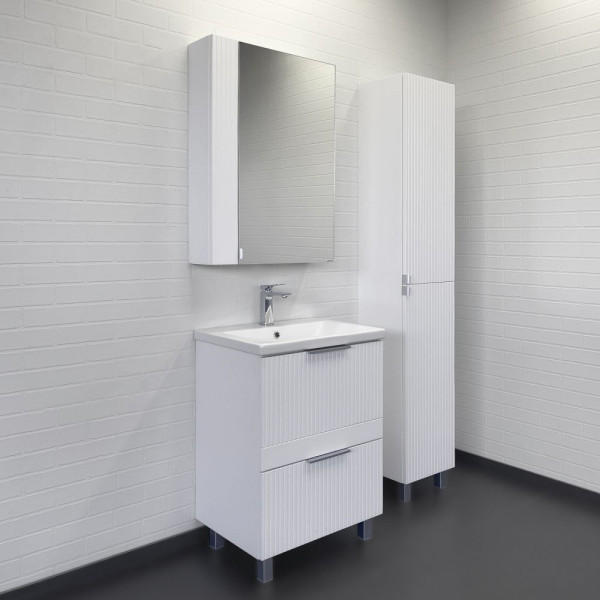 Тумба напольная Comforty Лима 600x850x450 антрацит матовый с раковиной (00-00019173)