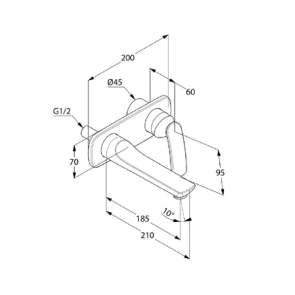 Смеситель для раковины Kludi Balance белый, внешняя часть (522469175)