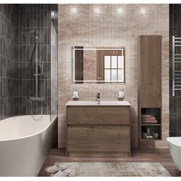 Тумба напольная BelBagno Kraft 1000x460x830 Rovere Tabacco/матовый (KRAFT-1000-2C-PIA-RT)