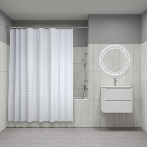 Шторка для ванн текстильная Iddis D?cor 180x200 белая (DW01P18i11)