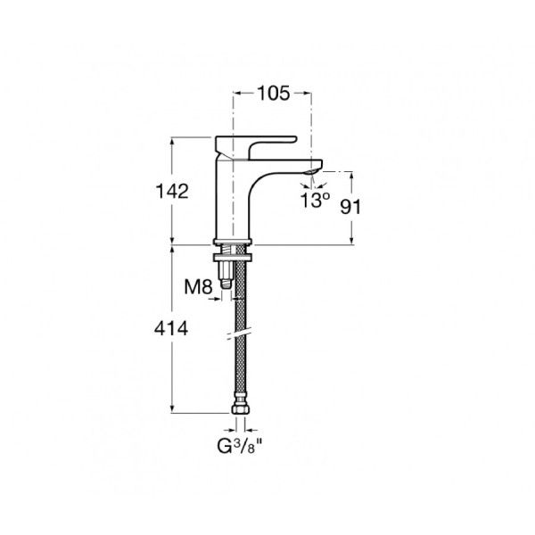 Смеситель для раковины Roca L20 хром (7.5A3E.0.9C0.M) Смеситель для раковины Roca L20 хром (7.5A3E.0.9C0.M)