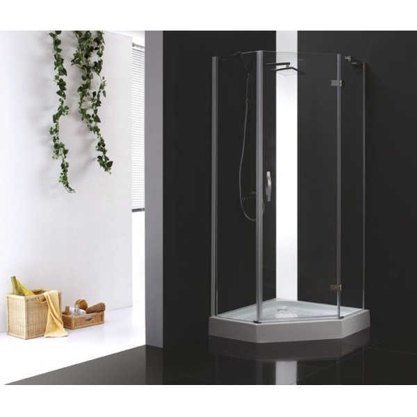 Душевой уголок Cezares Bergamo 100x100x200 стекло прозрачное (BERGAMO-P-1-100-C-Cr-R-IV)