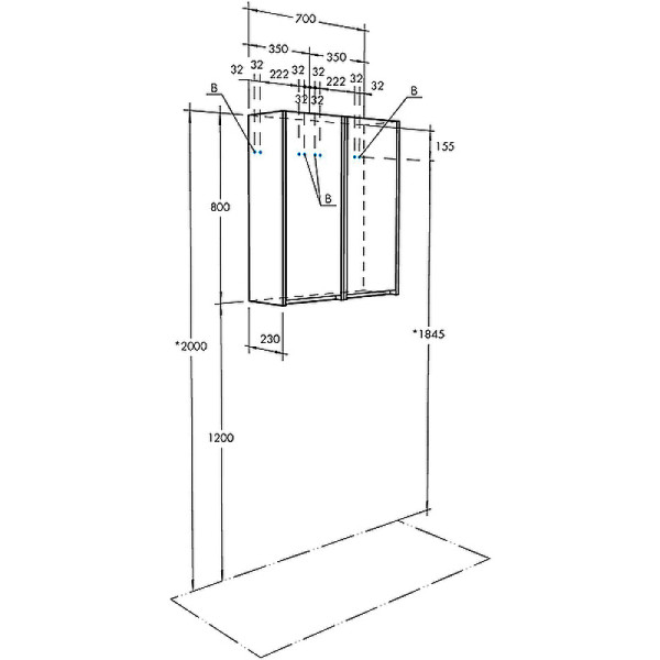 Модуль подвесной Aquaton Сканди Белый матовый/Белый глянец (1A255003SD010)
