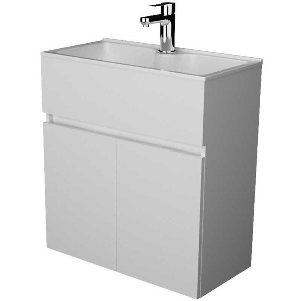 Тумба подвесная 1Marka Mira 600*300*652 с раковиной, белый (У75328) Тумба подвесная 1Marka Mira 600*300*652 с раковиной, белый (У75328)