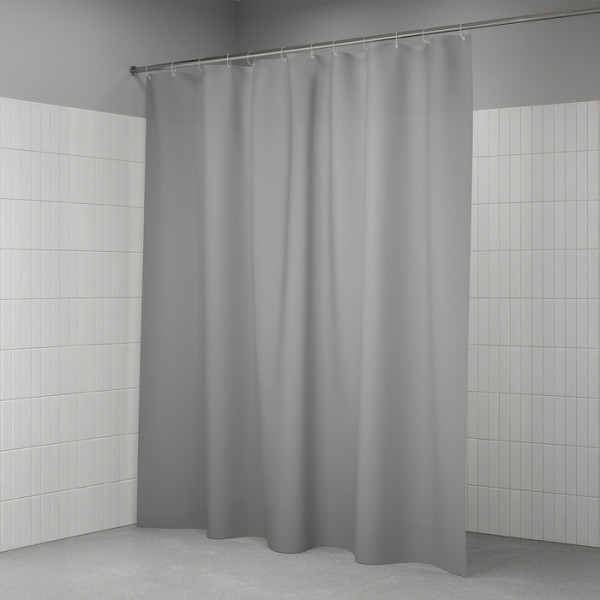 Шторка для ванны текстиль Iddis 200x240 полиэстер светло-серый (BL07P24i11)