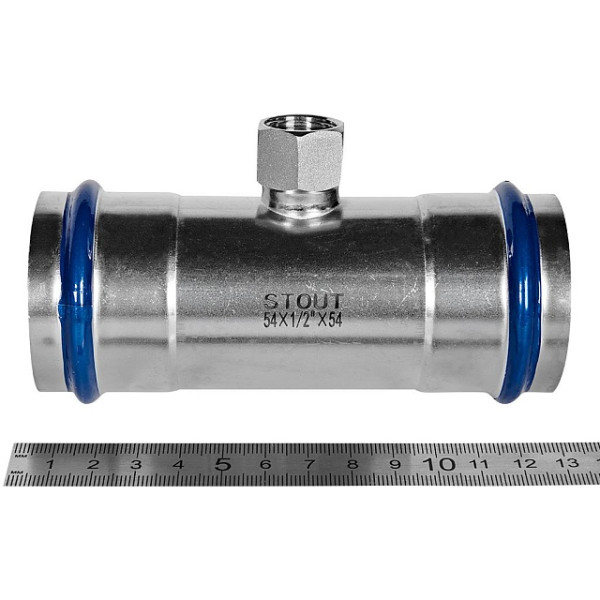 Тройник переходной 54х1/2"Вх54 Stout SSS-2015 ВПр-ВР (нерж.ст., пресс) SSS-2015-005412 Тройник переходной 54х1/2"Вх54 Stout SSS-2015 ВПр-ВР (нерж.ст., пресс) SSS-2015-005412