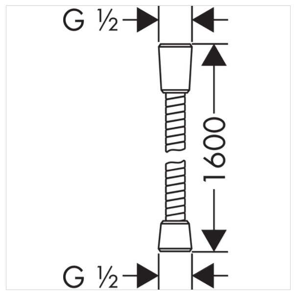 Шланг для душа Hansgrohe Sensoflex 160 см хром (28136000) Шланг для душа Hansgrohe Sensoflex 160 см хром (28136000)