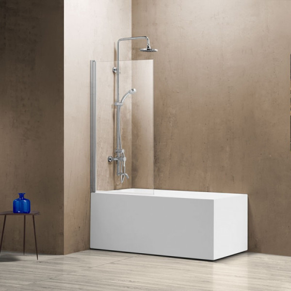 Душевая шторка для ванны Vincea VSB-11 800х1400 стекло прозрачное, профиль хром (VSB-11800CL)