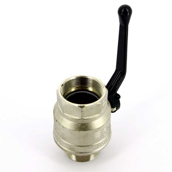 Кран Bugatti 2" ВН шаровый New Jersey 915 (черная ручка) (09150008)