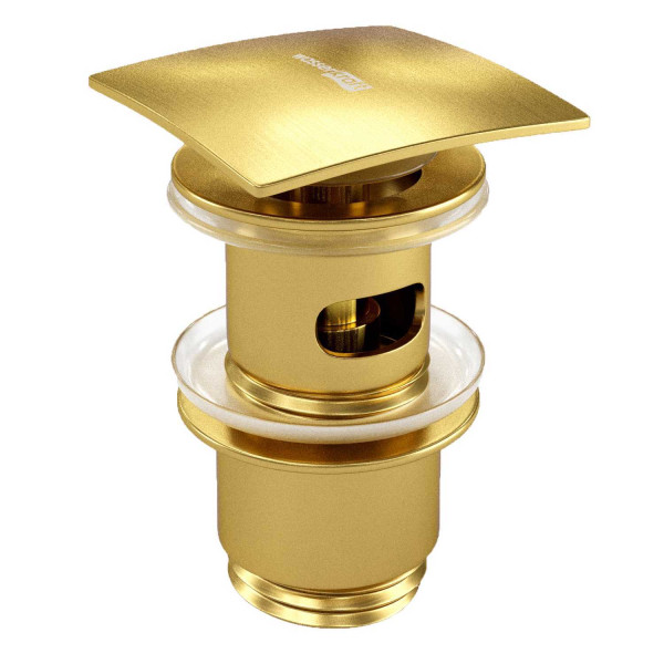 Донный клапан WasserKraft Push-up золотой (9062905)