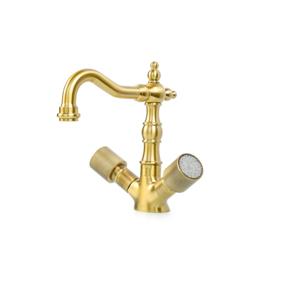 Смеситель для раковины Boheme Royal Cristal бронзовый (312-Royal/CRST)