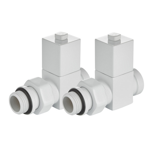 Комплект дизайн-вентилей Royal Thermo CUBE 1/2" прямой (белый) (RTE 56.0005) Комплект дизайн-вентилей Royal Thermo CUBE 1/2" прямой (белый) (RTE 56.0005)