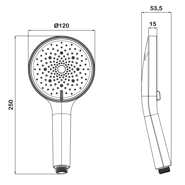 Душевая лейка Swedbe Calypso хром (5148)