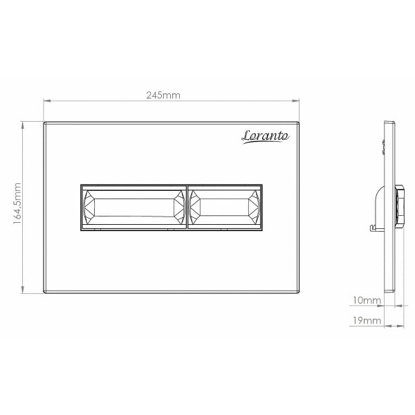 Клавиша смывная для инсталляции Loranto механическая, двойная, белый матовый (7320) Клавиша смывная для инсталляции Loranto механическая, двойная, белый матовый (7320)