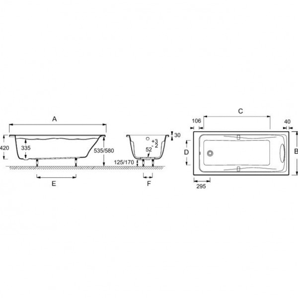 Ванна акриловая Jacob Delafon Odeon Up 180*80 (E6048RU-00) Ванна акриловая Jacob Delafon Odeon Up 180*80 (E6048RU-00)