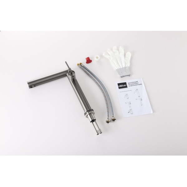 Смеситель для раковины Abber Perfekte 316 оружейная сталь брашированная (AF8A11BGG-L)