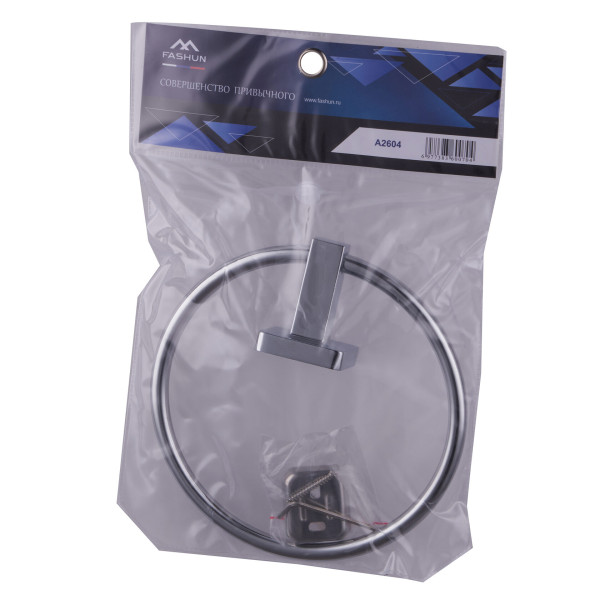 Полотенцедержатель Fashun кольцо D=155 мм цинк. сплав+нерж. сталь хром (A2604) Полотенцедержатель Fashun кольцо D=155 мм цинк. сплав+нерж. сталь хром (A2604)