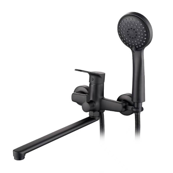 Смеситель для ванны и душа Ledeme с душевым гарнитуром, черный (L2261B) Смеситель для ванны и душа Ledeme с душевым гарнитуром, черный (L2261B)