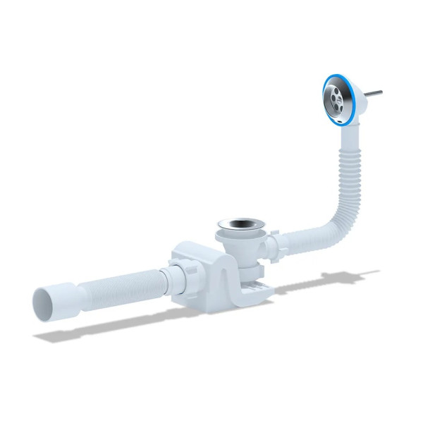 Обвязка для ванны АНИ с выпуском 1 1/2"*40 сифон Бриг с гибкой трубой 375*40/50 АНИ пласт (E655)