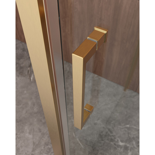 Душевой уголок Cezares Molveno 120x90x195 стекло прозрачное, профиль брашированное золото (MOLVENO-AH-12-120/90-C-BORO-IV)
