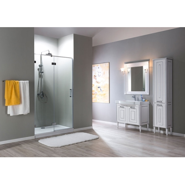 Зеркало Aquanet Паола 90x96,3 белый, золото (0018618)