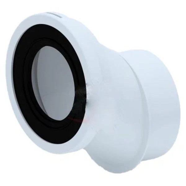 Отвод для унитаза эксцентрический 40 мм. АНИ (жесткий, под 110 мм. гл. конец) АНИ пласт (W0421) Отвод для унитаза эксцентрический 40 мм. АНИ (жесткий, под 110 мм. гл. конец) АНИ пласт (W0421)