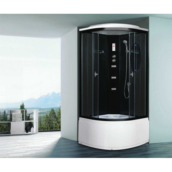 Душевая кабина Niagara с гидромассажем 850*850*2200 стекло тонированное, профиль черный (NG-211N) Душевая кабина Niagara с гидромассажем 850*850*2200 стекло тонированное, профиль черный (NG-211N)