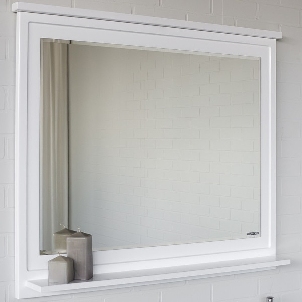 Зеркало Comforty Феррара 1000x120x820 белый глянцевый (00004147993)