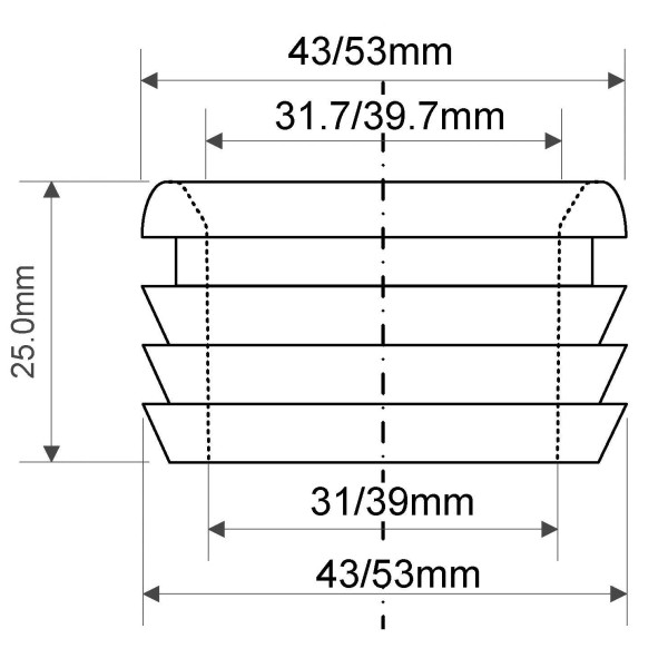 Сальник резиновый 40*32 (черный) McAlpine (FLEXCONN-4032)